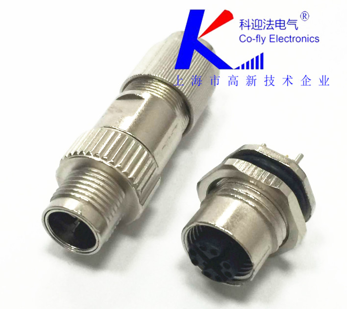 M12航插孔型4pin5pin安裝